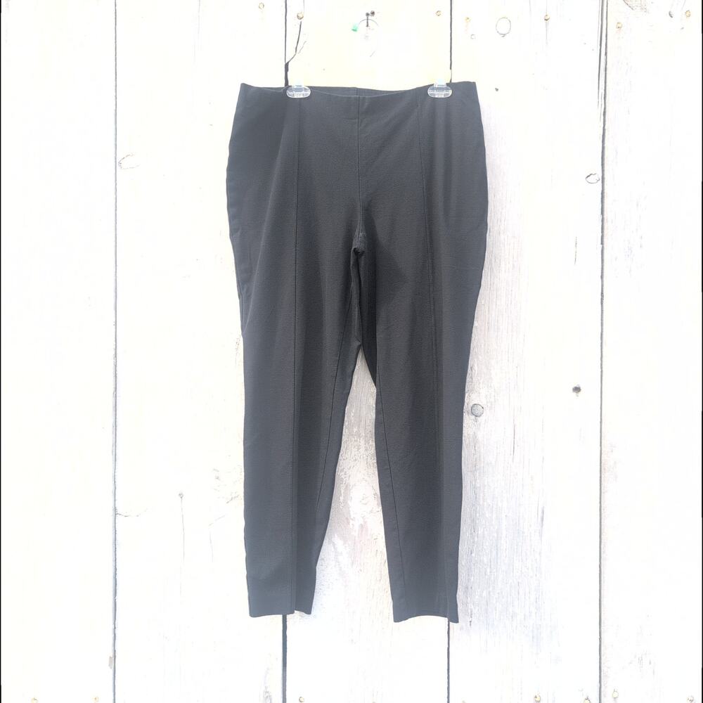 J. Jill Ponte Work Career Office Slim Leg Pant Black Women's Large